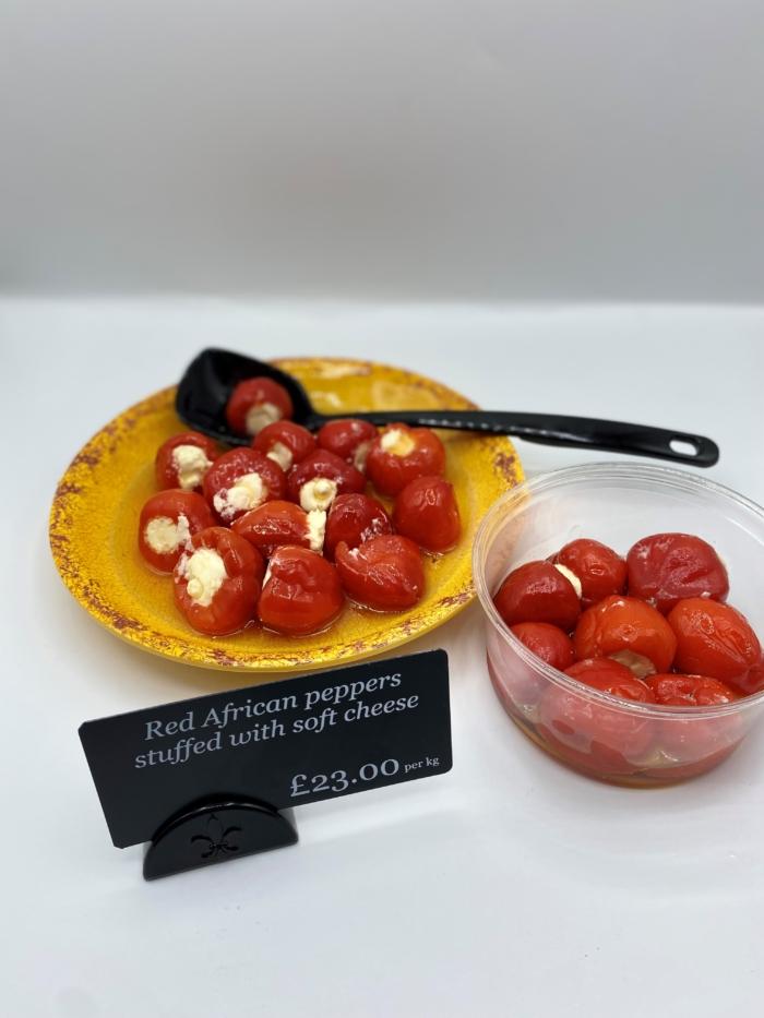Red African Peppers Stuffed with Cheese